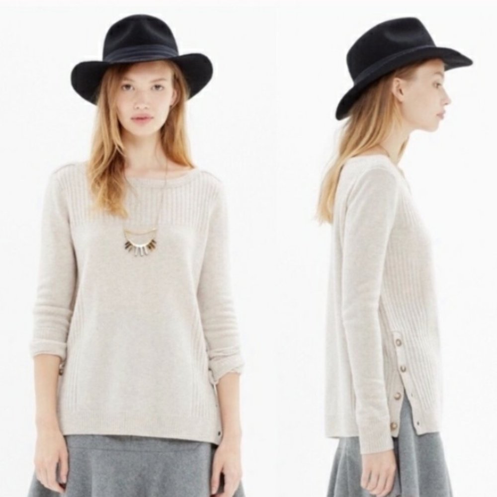 Madewell Pinewood Pullover Sweater in charcoal